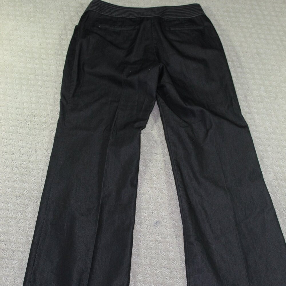 Willi Smith Women's Sz 12 Black Wide Leg Mid Rise Pants EUC - Picture 2 of 6